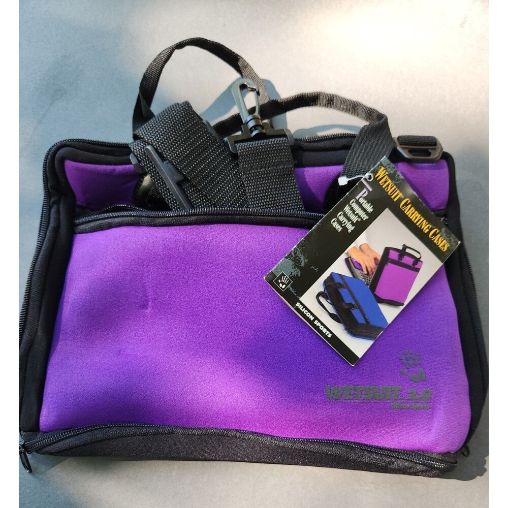 Wetsuit 2.0 Purple Padded Tablet Laptop Case Silicon Sports Carrying Strap